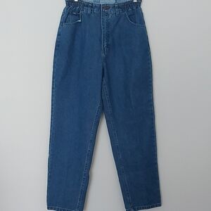 Vintage Lee High Rise Barrel Jeans Medium Wash Elastic‎ Back Size 10P